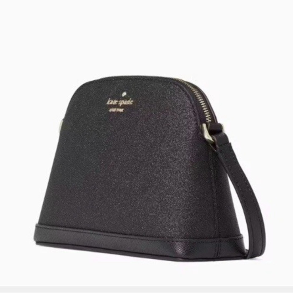 Kate Spade New York Black Glitter Small Dome Crossbody Bag - Picture 2 of 6